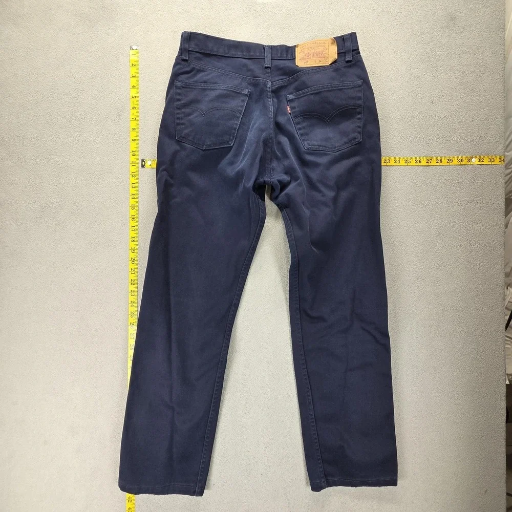 VTG Levis 501 Jeans Mens Blue Dark Wash Straight Button Fly Made USA Fits 32x30